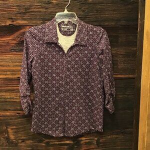 Eddie Bauer Women’s XS Snap Front 3/4 Sleeve Shirt